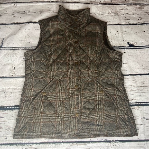 Eddie Bauer Plaid Quilted Vest Size TL - Picture 1 of 15